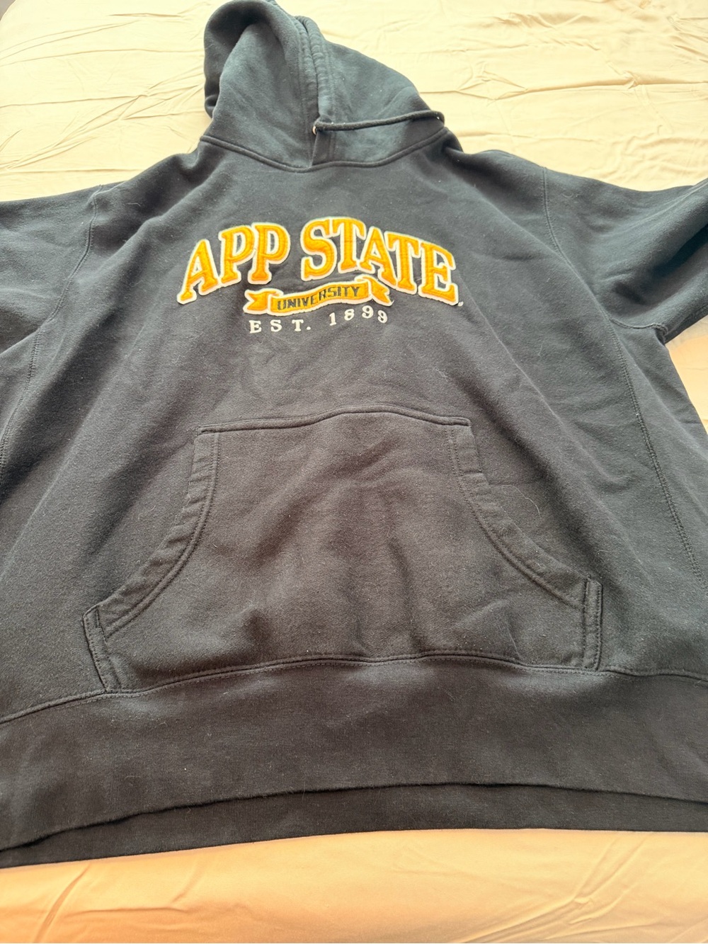 Appalachian APP State Hooded Sweatshirt in Black with Gold Logo